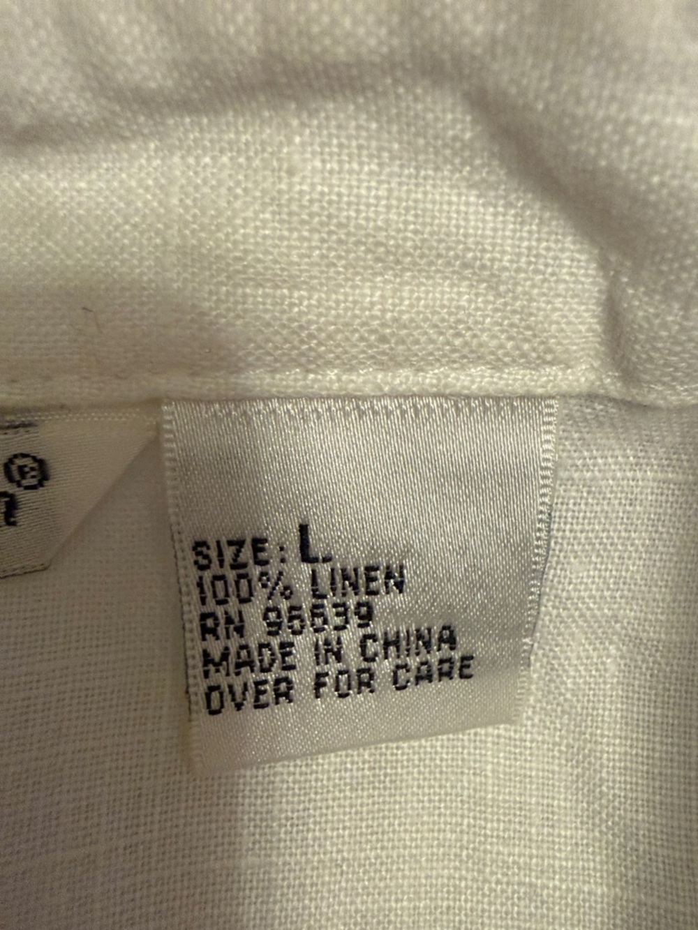 Richard Malcolm Irish Linen Ladybug Embroidered Button Top White Size L - Picture 5 of 8